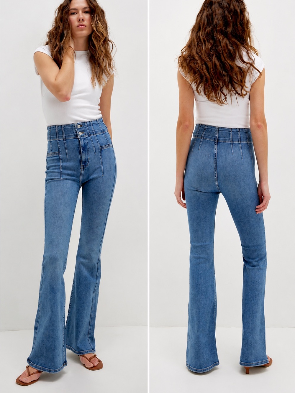 We The Free Jayde Flare Jeans In Sunburst Blue